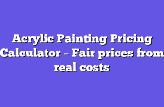Acrylic Painting Pricing Calculator – Fair prices from real costs