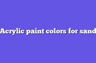 Acrylic paint colors for sand