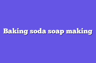 Baking soda soap making