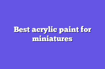 Best acrylic paint for miniatures