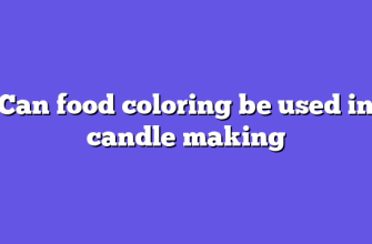 Can food coloring be used in candle making