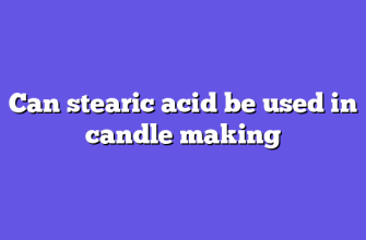 Can stearic acid be used in candle making