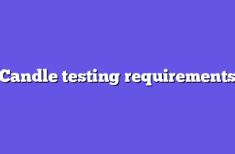 Candle testing requirements