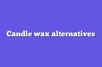 Candle wax alternatives