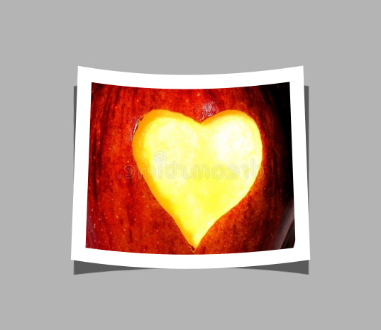 Carving Heart On Apple
