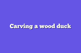 Carving a wood duck