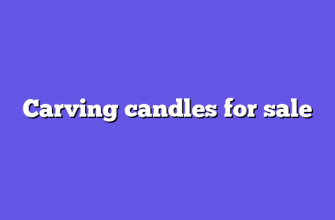 Carving candles for sale