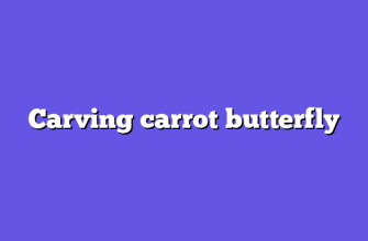 Carving carrot butterfly