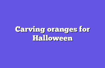Carving oranges for Halloween