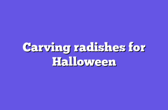 Carving radishes for Halloween