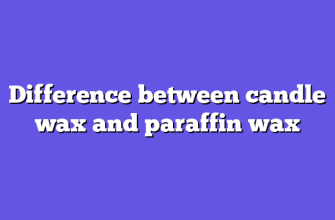 Difference between candle wax and paraffin wax