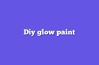 Diy glow paint