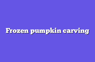 Frozen pumpkin carving