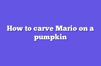 How to carve Mario on a pumpkin