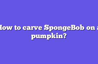 How to carve SpongeBob on a pumpkin?