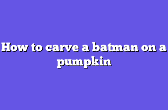 How to carve a batman on a pumpkin