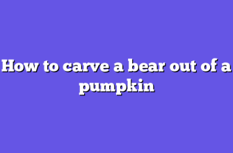 How to carve a bear out of a pumpkin
