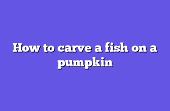 How to carve a fish on a pumpkin