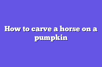 How to carve a horse on a pumpkin