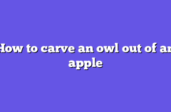 How to carve an owl out of an apple