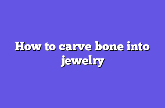 How to carve bone into jewelry