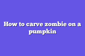 How to carve zombie on a pumpkin