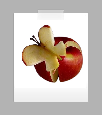 How to cut a butterfly out of an apple