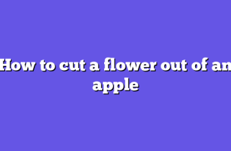 How to cut a flower out of an apple