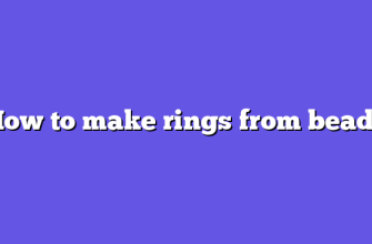 How to make rings from beads