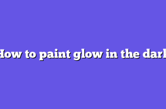 How to paint glow in the dark
