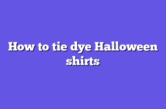 How to tie dye Halloween shirts