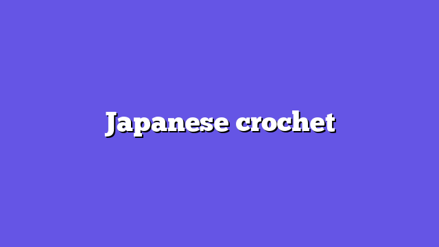 Japanese crochet