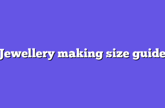 Jewellery making size guide