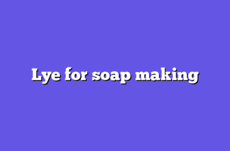 Lye for soap making