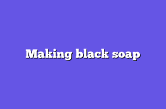 Making black soap