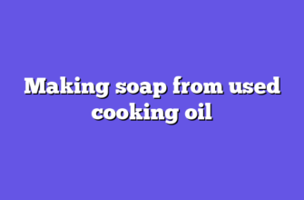 Making soap from used cooking oil