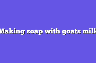 Making soap with goats milk