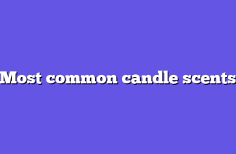 Most common candle scents
