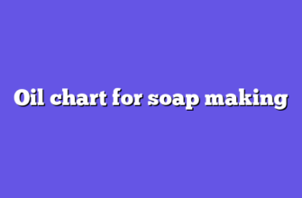 Oil chart for soap making