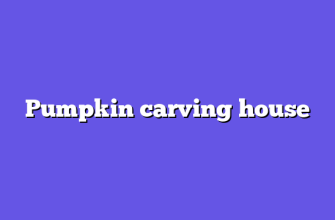 Pumpkin carving house