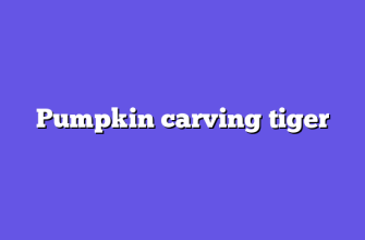 Pumpkin carving tiger