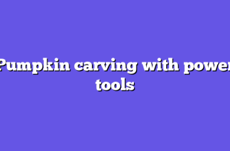 Pumpkin carving with power tools