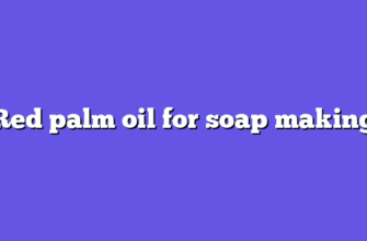 Red palm oil for soap making
