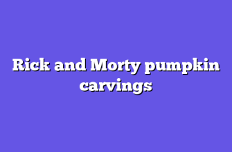 Rick and Morty pumpkin carvings