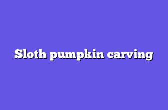 Sloth pumpkin carving