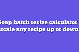 Soap batch resize calculator – scale any recipe up or down