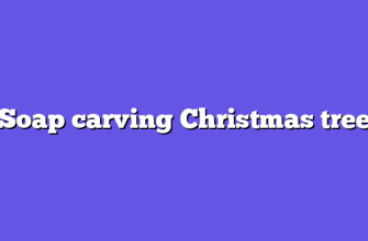 Soap carving Christmas tree