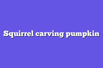 Squirrel carving pumpkin