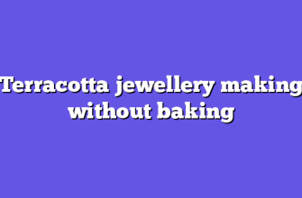 Terracotta jewellery making without baking