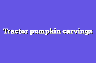 Tractor pumpkin carvings